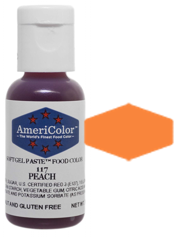 Peach, Americolor Soft Gel Paste Food Color, .75oz