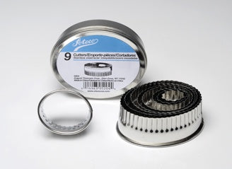 Ateco 9 Piece Fluted Oval Cutter Set