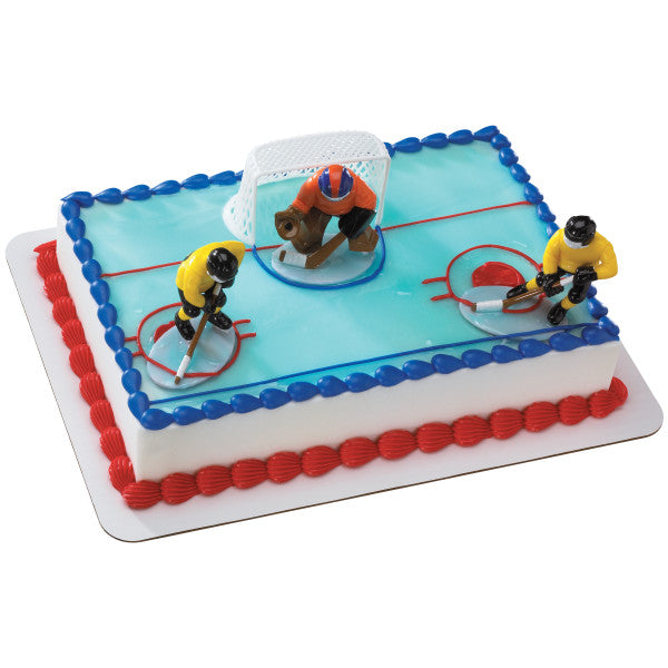 Hockey Face Off Cake Topper Set