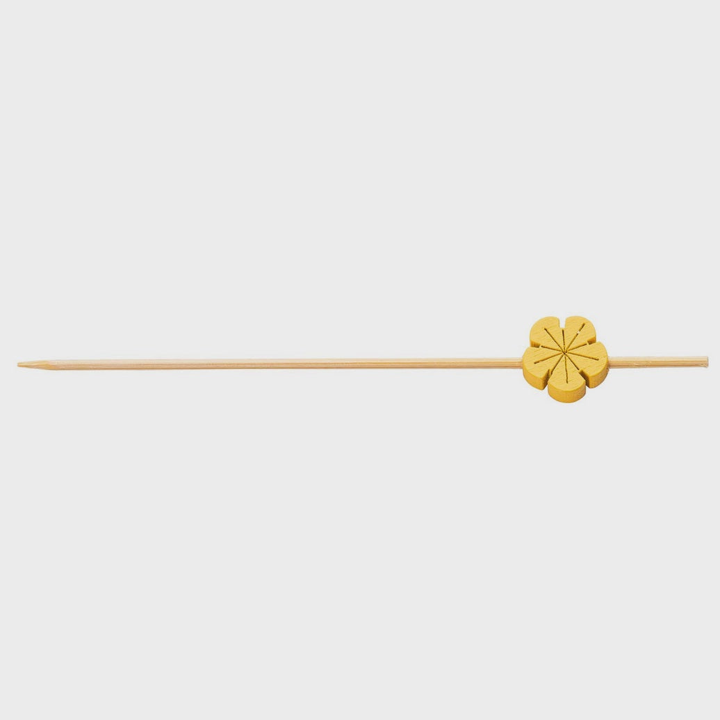 Decorative Bamboo Picks with Flowers - Pack of 100