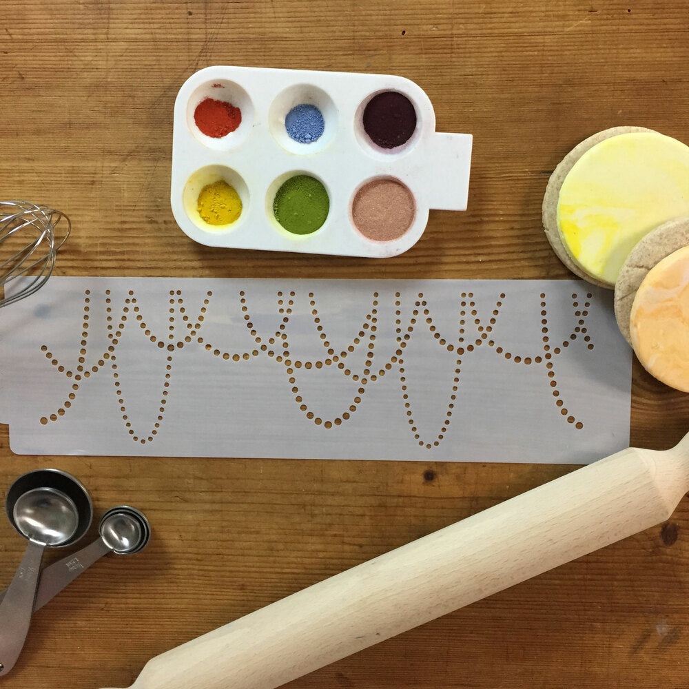 Draping Pearls Cake Side Stencil