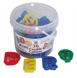 36 Piece Letters and Numbers Cookie Cutter Set