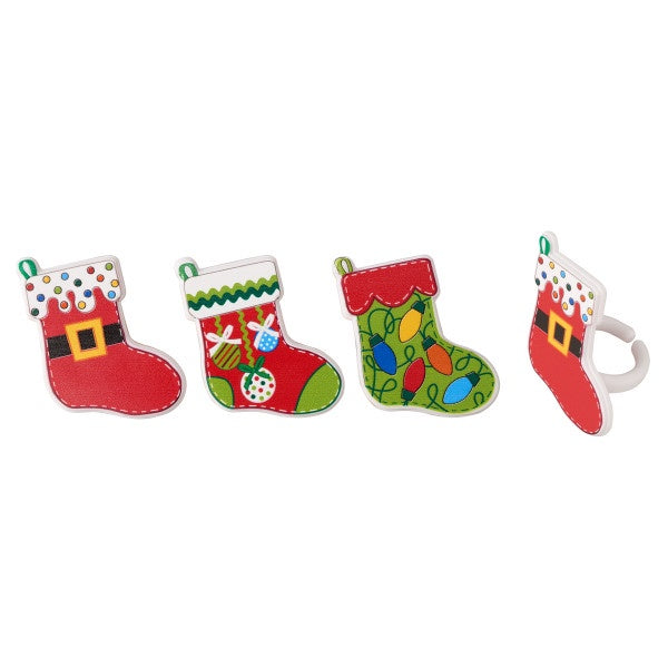 Festive Stocking Rings - 12 Rings