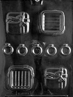 Gift Pour Box With 5 Rings Chocolate Mold