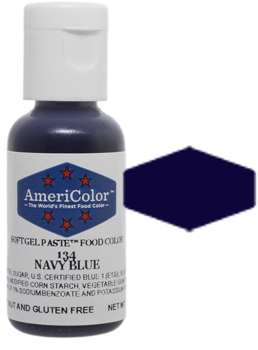 Navy Blue, Americolor Soft Gel Paste Food Color, .75oz