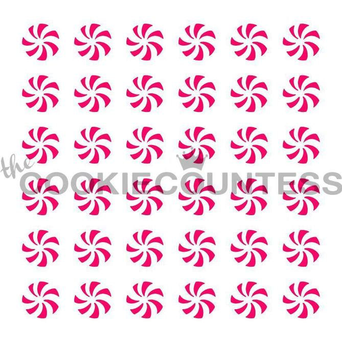 Peppermint Swirls Stencil
