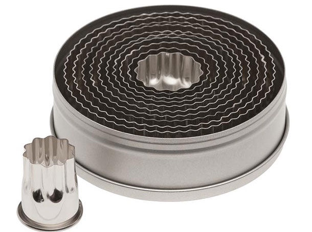 Ateco 11 Piece Fluted Round Cutter Set