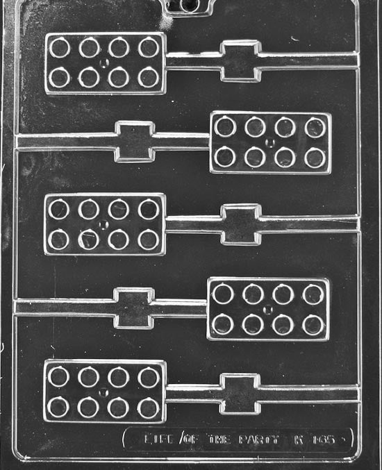 Building Blocks Lollipop Chocolate Mold