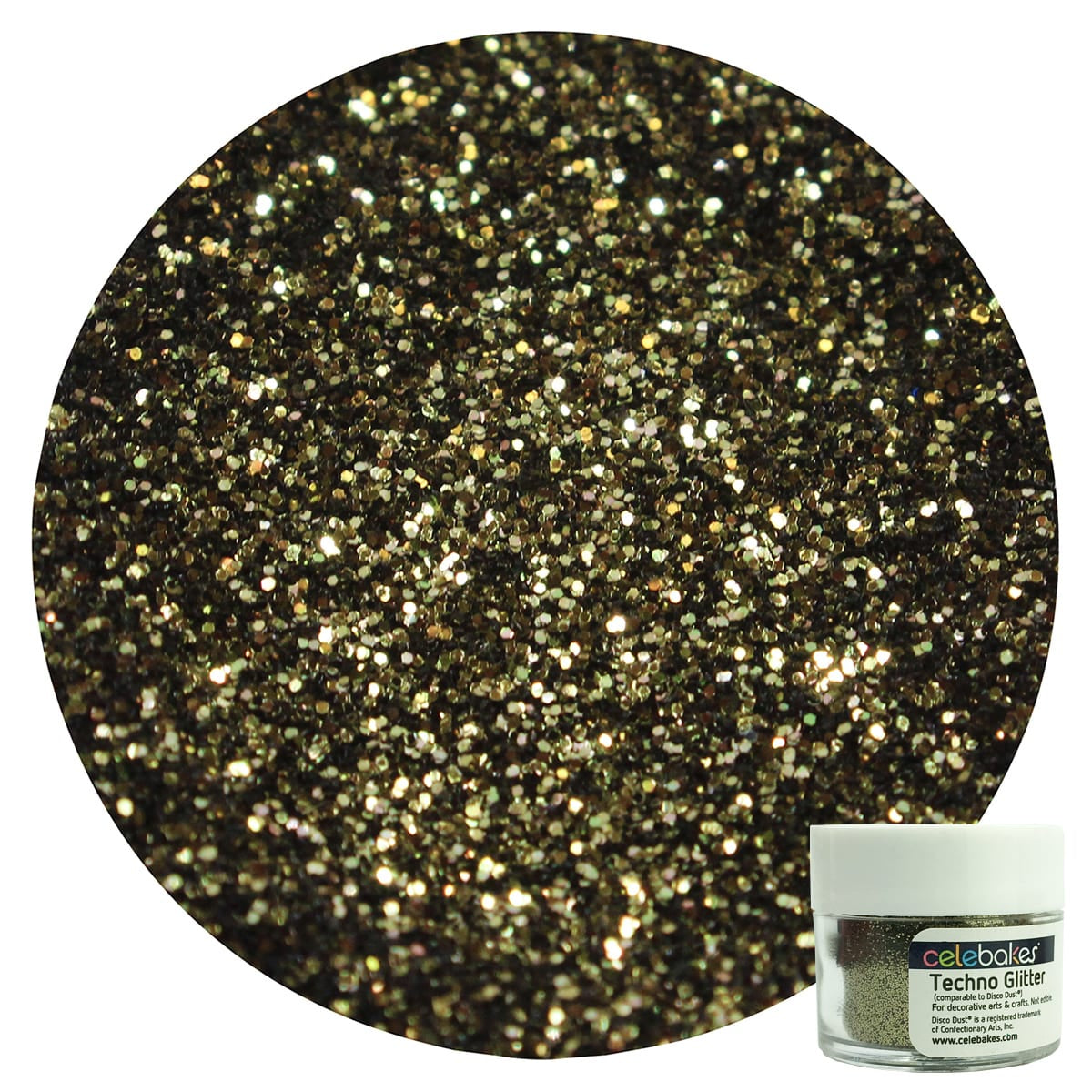 Celebakes Antique Gold Techno Glitter