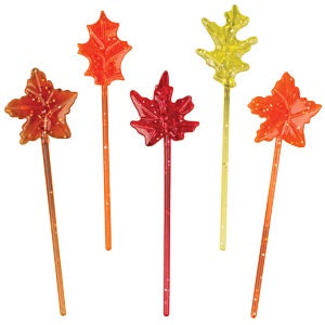 Fall Leaves Glitter Picks - 12 Picks