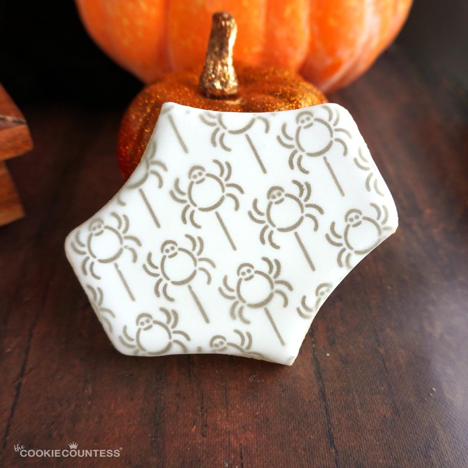 Falling Spiders Pattern Stencil