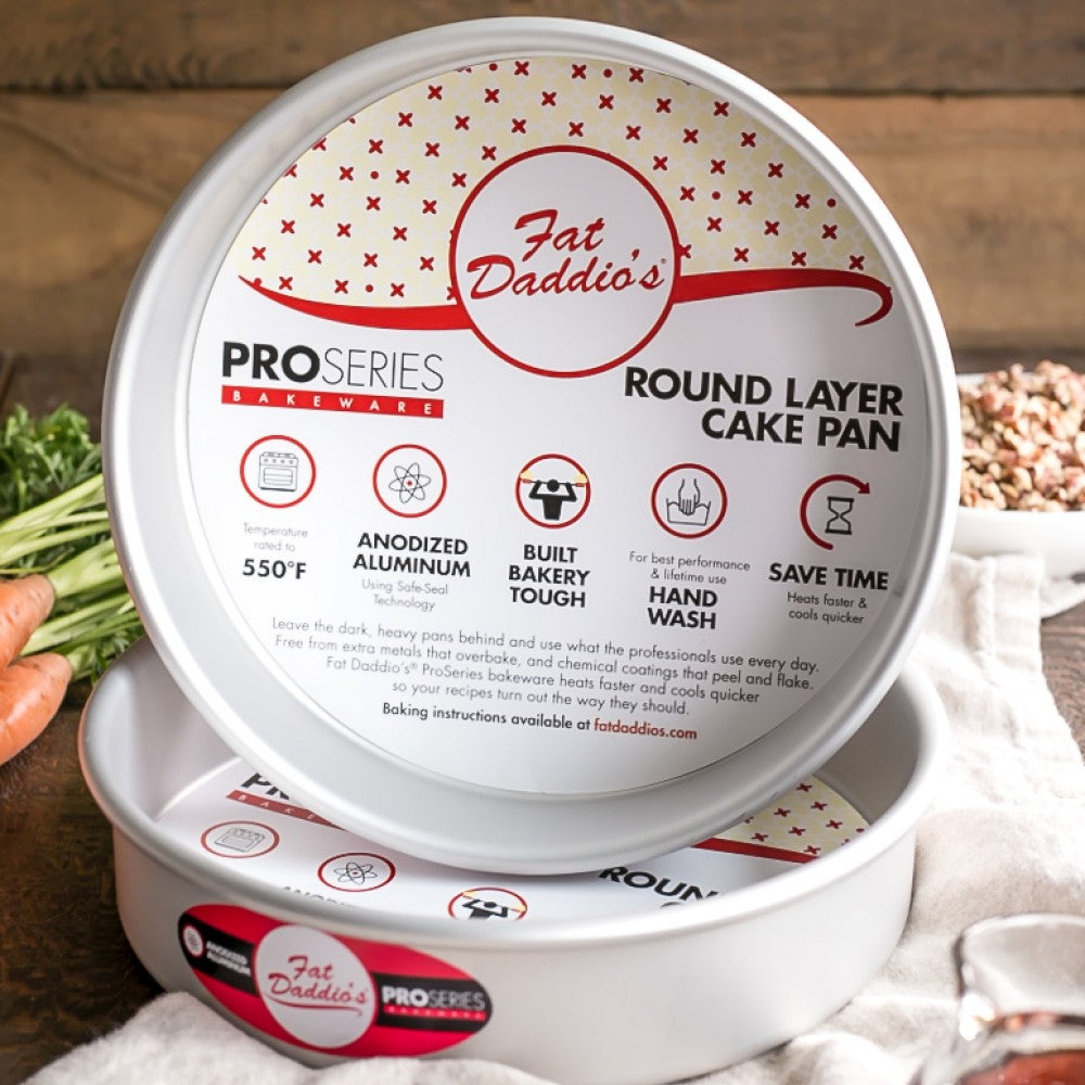 image of  the interior of a round cake pan that is 3 inches deep