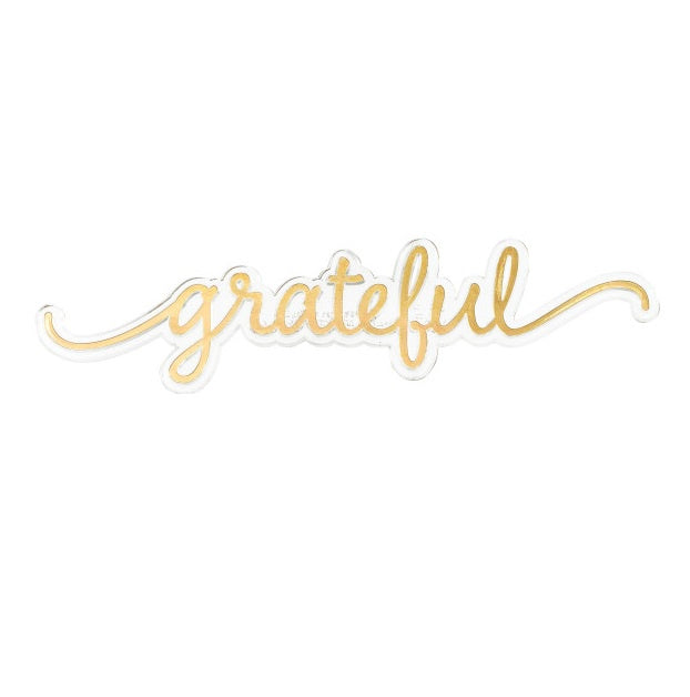 Grateful, Gold Script Layon