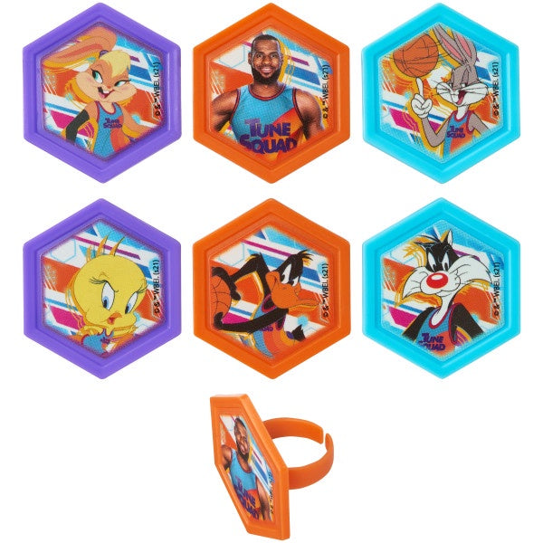 Space Jam - A New Legacy - Tune Squad Cupcake Rings - 12 Rings