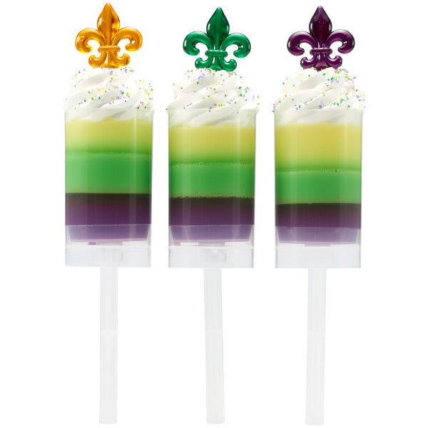 Fleur De Lis Translucent Cupcake Picks, 12 Cupcake Picks