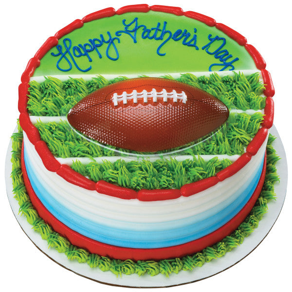 Football with Raised Laces Cake Topper Pop Top