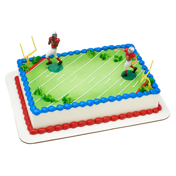 Football Touchdown Cake Topper Set