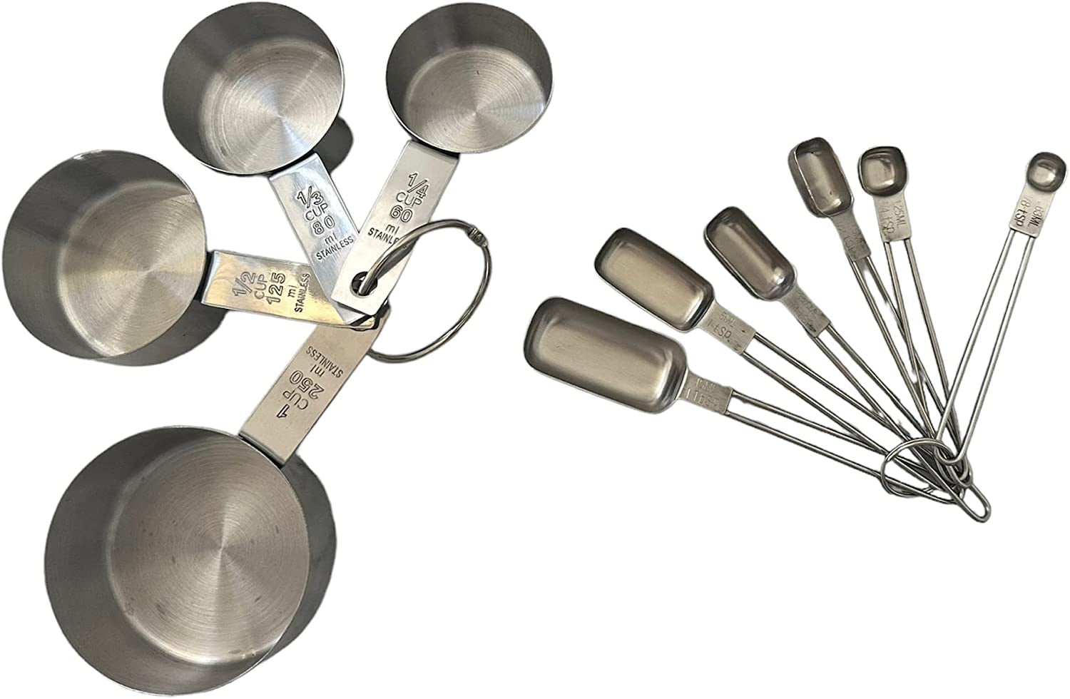 Stainless Steel Measuring Cups and Spoons – Frans Cake and Candy
