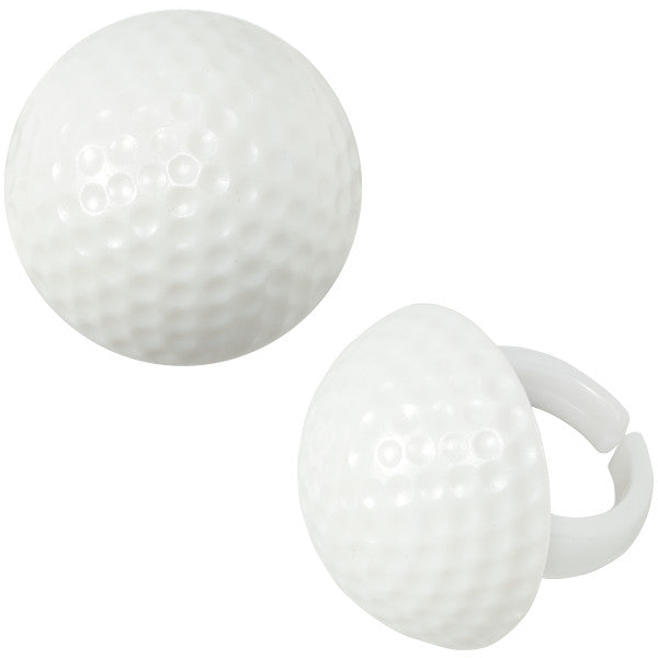 Golf Ball Cupcake Rings -  12 Rings