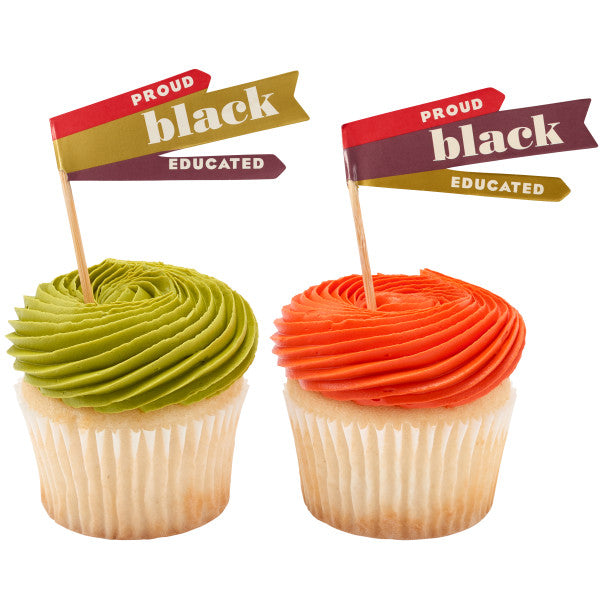 Proud, Black, Educated Cupcake Picks - 6 Picks
