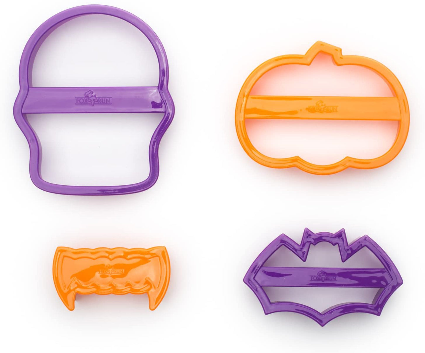 Halloween Cookie Cutter Set with Skull, Pumpkin, Fangs and Bat