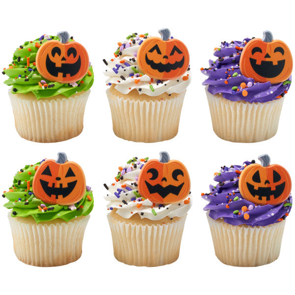 Jack O Lantern Cupcake Rings - 12 Cupcake/Cake Rings