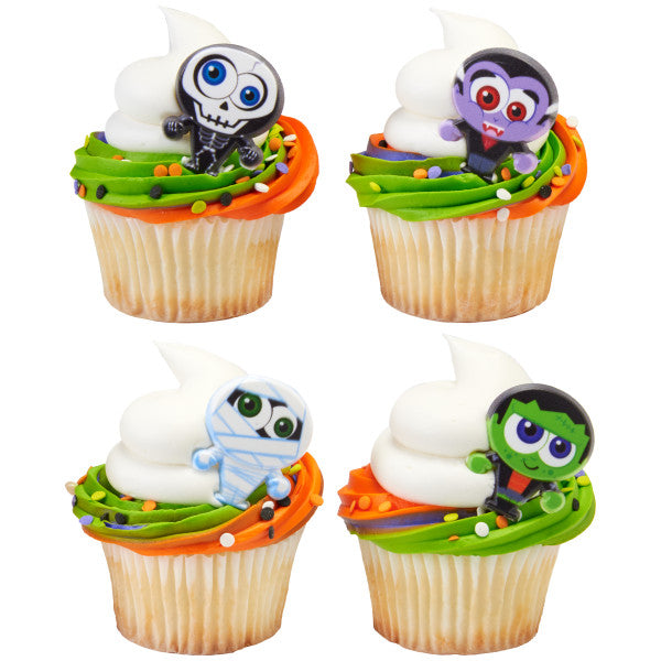 Classic Monster Assortment Cupcake Rings - 12 Rings
