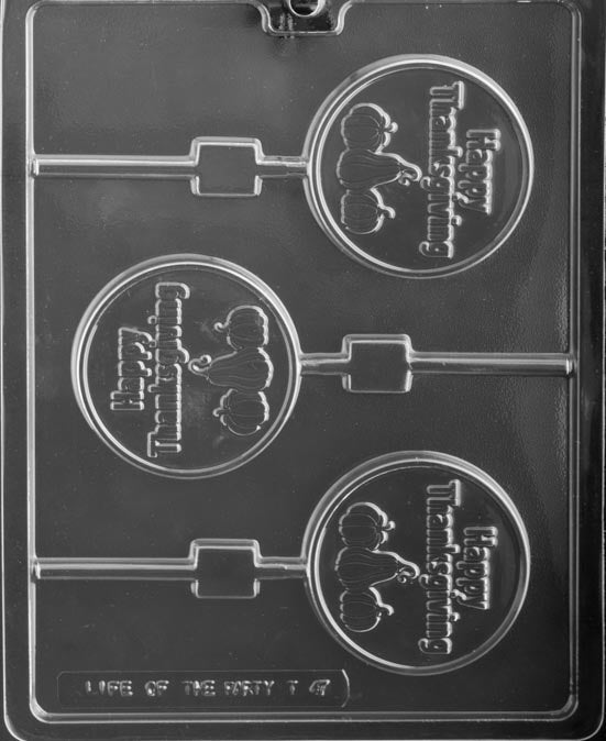 Happy Thanksgiving Lollipop Chocolate Mold