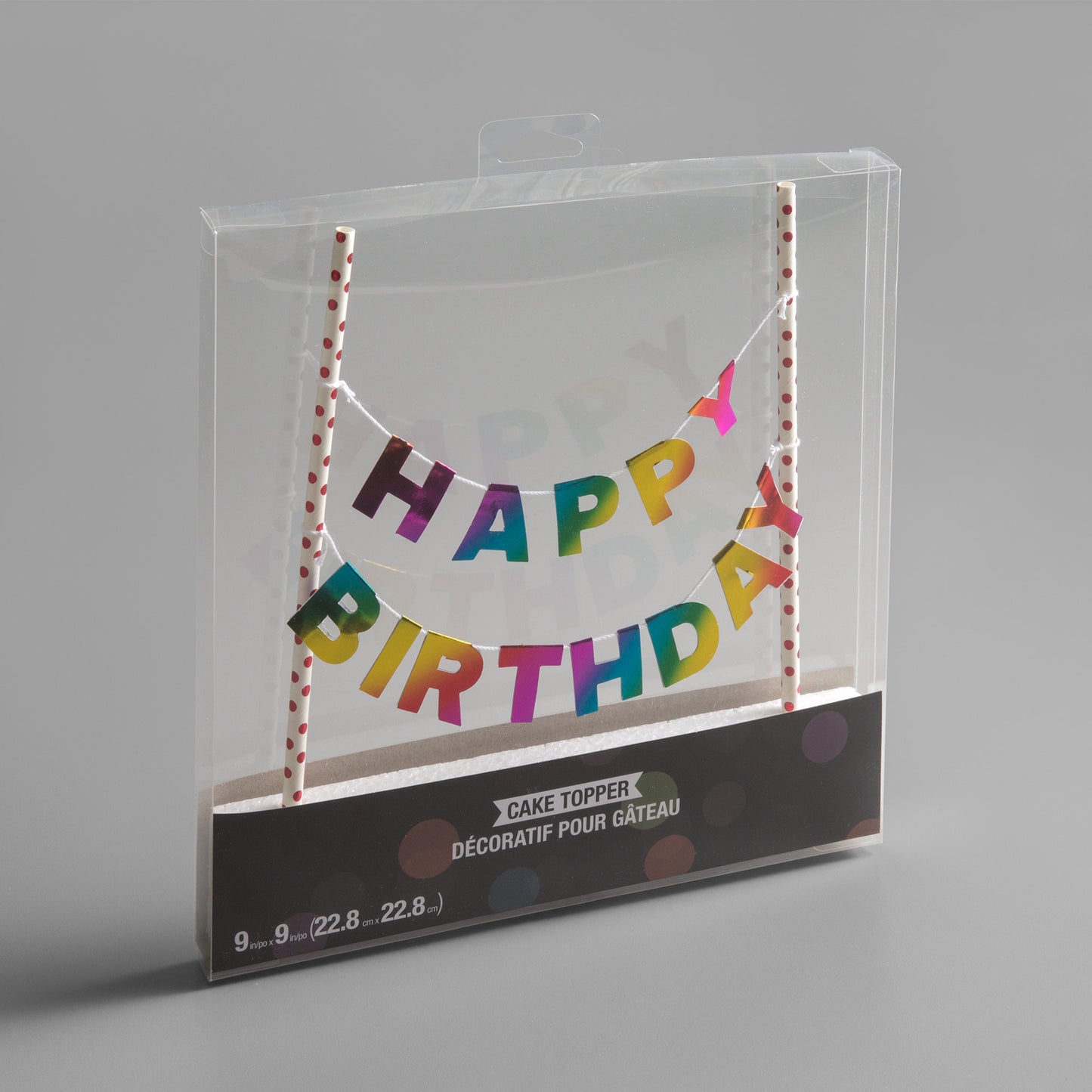 Happy Birthday Rainbow Cake Topper Banner