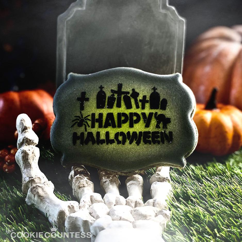 Happy Halloween with Graves Stencil
