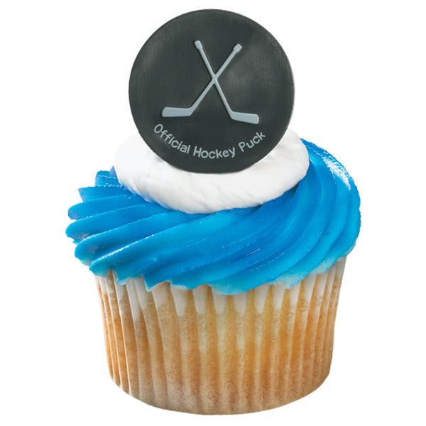 Hockey Cupcake Rings - 12 Rings