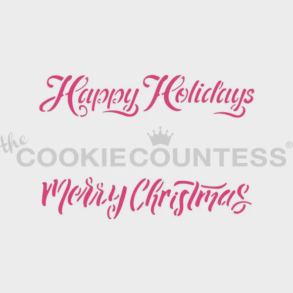 Holidays Sayings Cookie Stencil