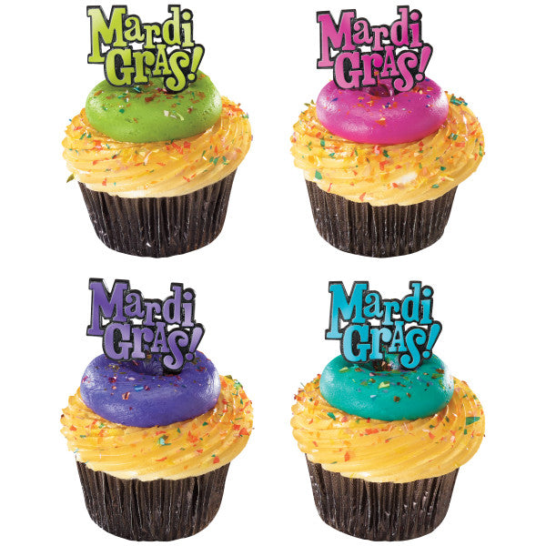 Mardi Gras Cupcake Picks, 12 Picks