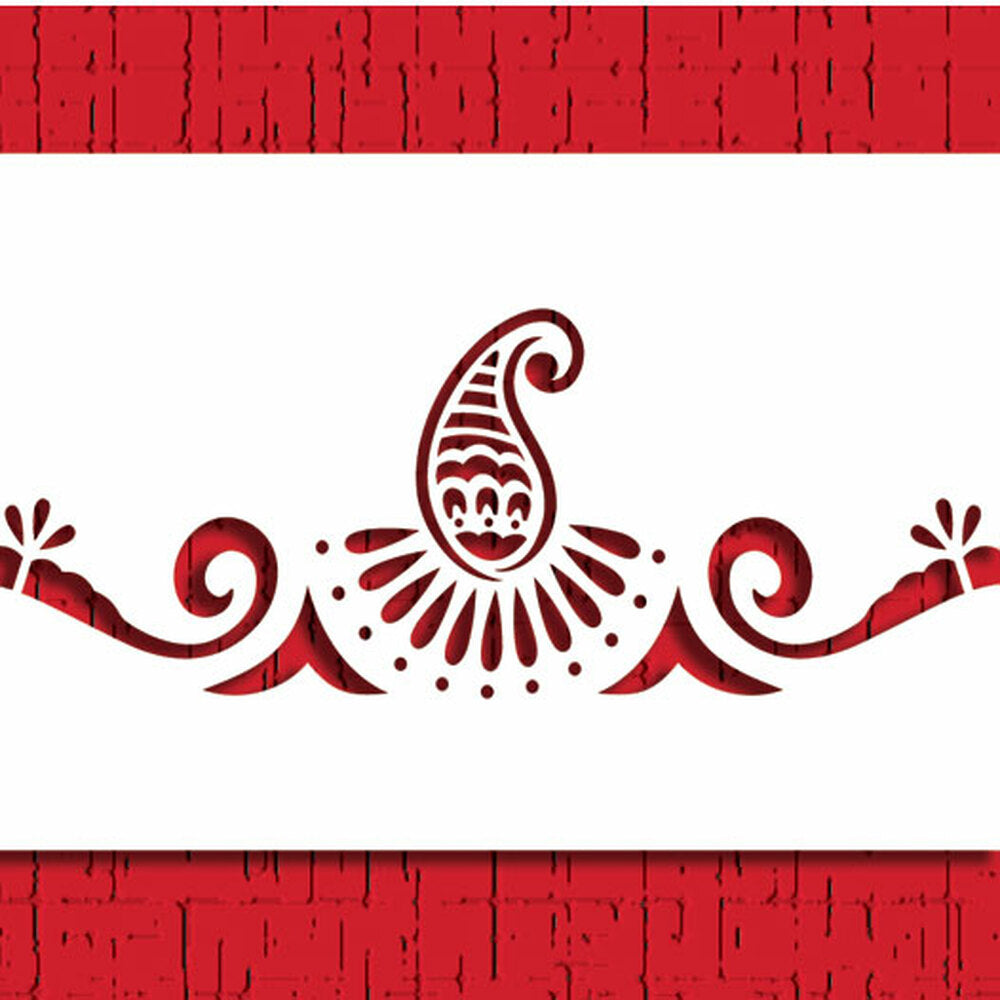 Mehndi Cake Side Stencil