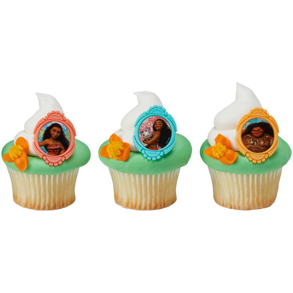 Moana  Cupcake Rings - 12 Cupcake Rings