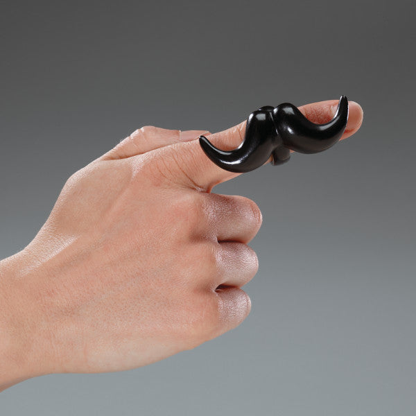 Black Mustache Cupcake Rings - 12 Rings
