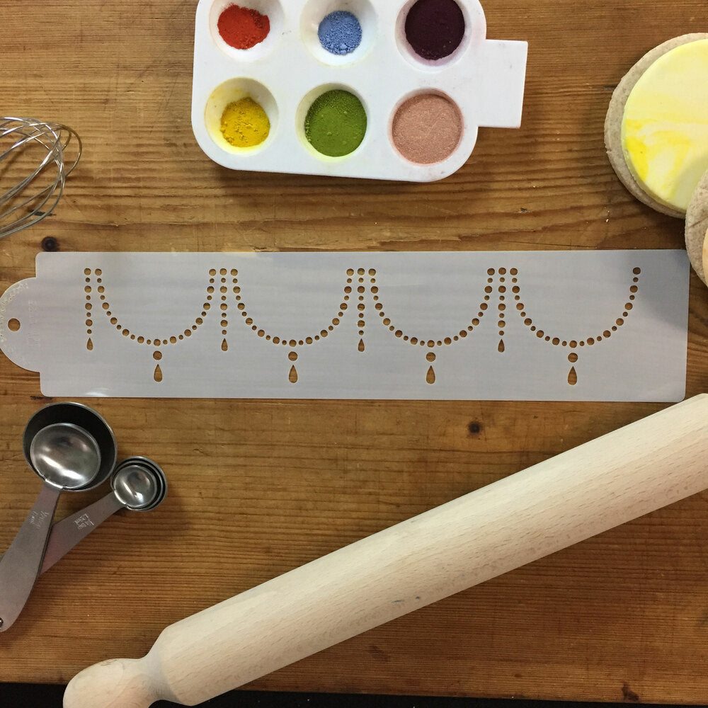 Pearl Necklace Cake Side Stencil