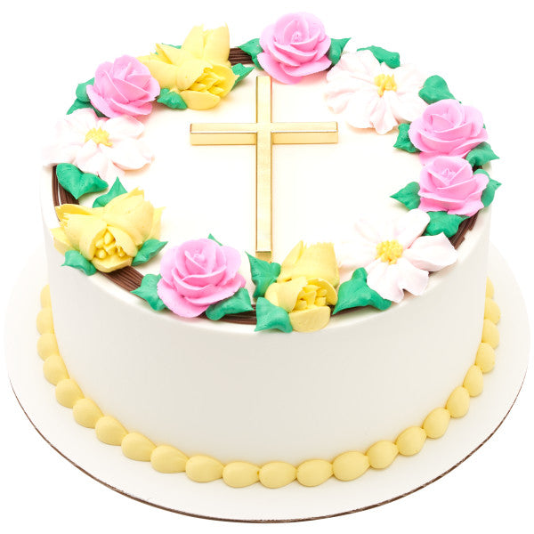 Plastic Gold Cross Layon