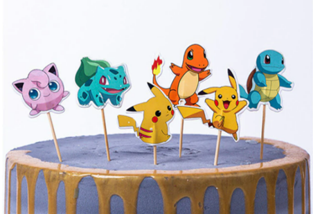 Pokemon Cupcake Picks - 12 picks per Package