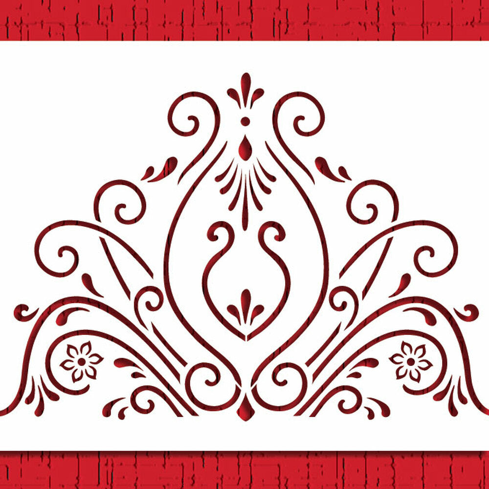 Princess Lace Cake Side Stencil