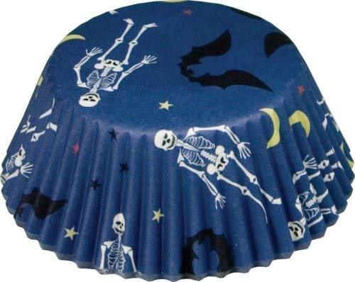 Purple Halloween (Skeleton) Baking Cups - 50 Cupcake Liners