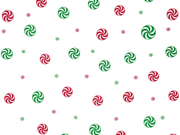 Red & Green Peppermints Cellophane Treat Bags - 4x2x9 - 10 Bags