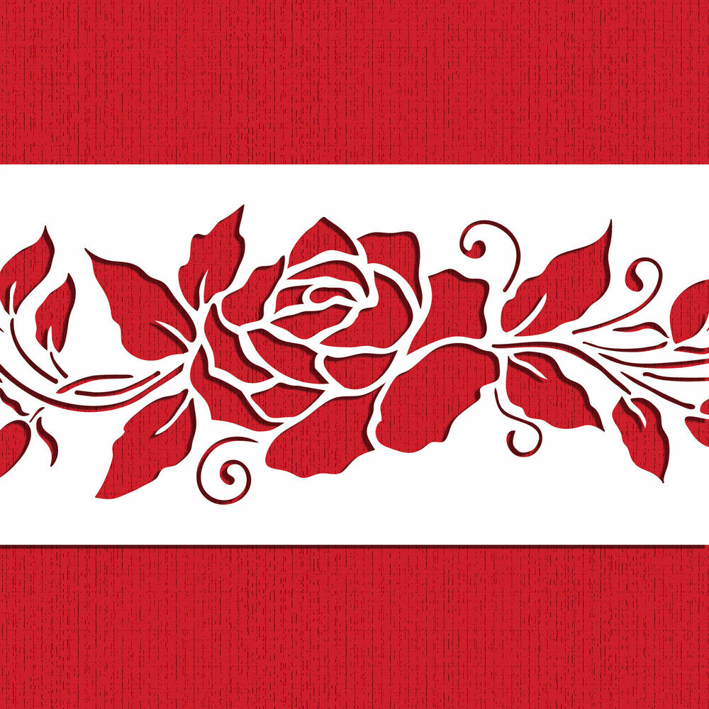 Rose Cake Side Stencil