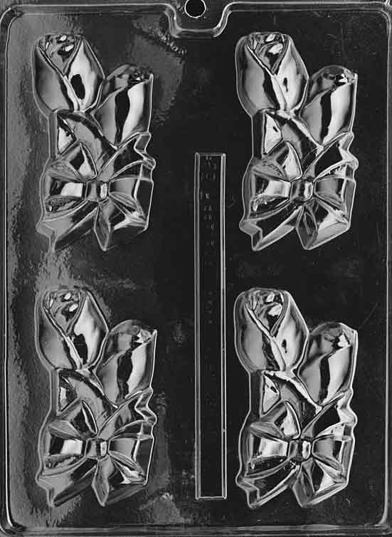 Rose With Bow Chocolate Mold