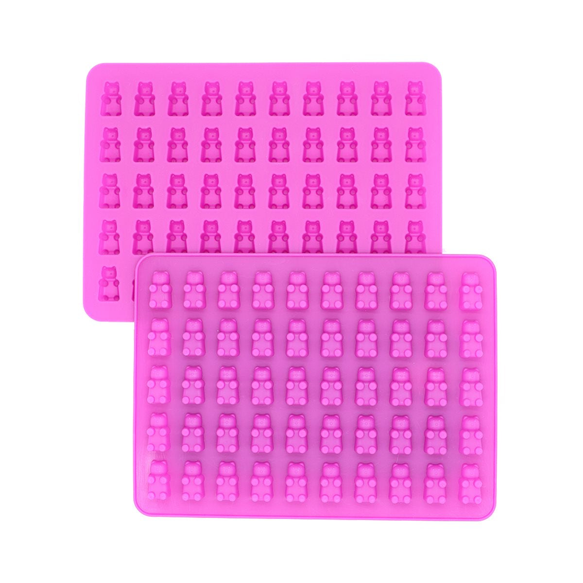 Silicone Mold - Silicone Gummy Candy Molds Ice Cube Trays, Set Of 2  Silicone