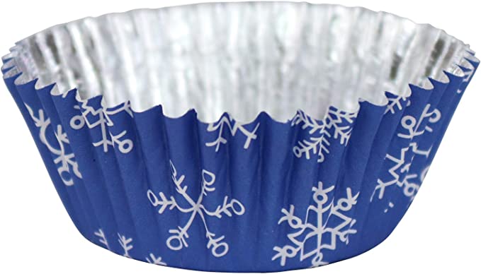 Snowflake Foil Lined Cupcake Cases - 30 Cupcake Liners