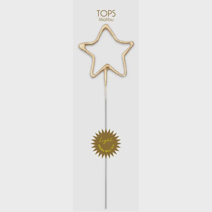 Gold Star Sparkler Candle