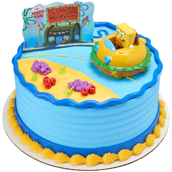 Spongebob Krabby Patty Cake Topper Set