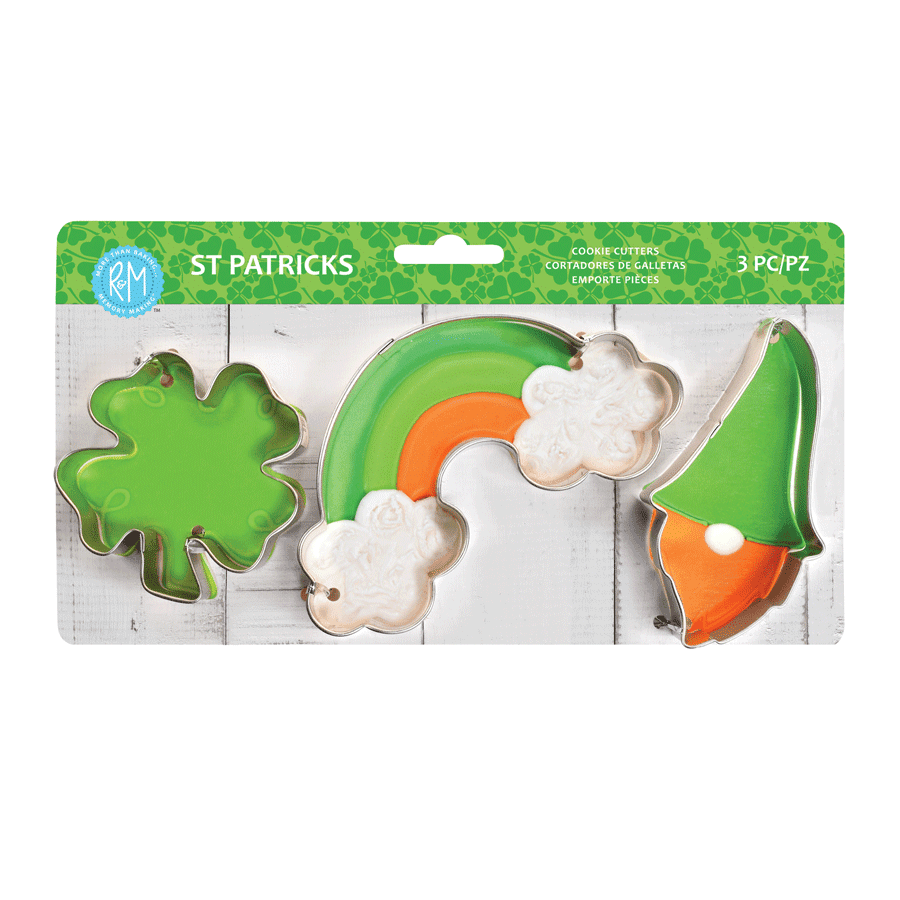 3-Piece, St. Patrick's Day Cookie Cutter Set