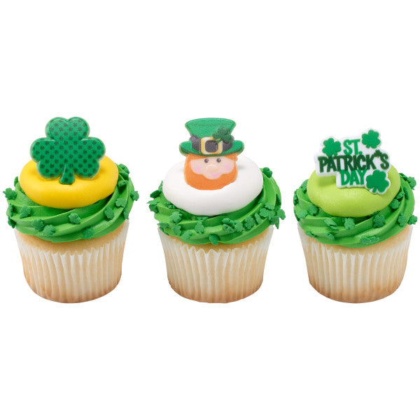 St. Patrick's Day Icon Cupcake Rings - 12 Rings